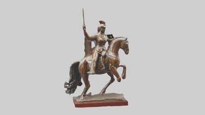 Equestrian Hero statue model VR / AR / low-poly