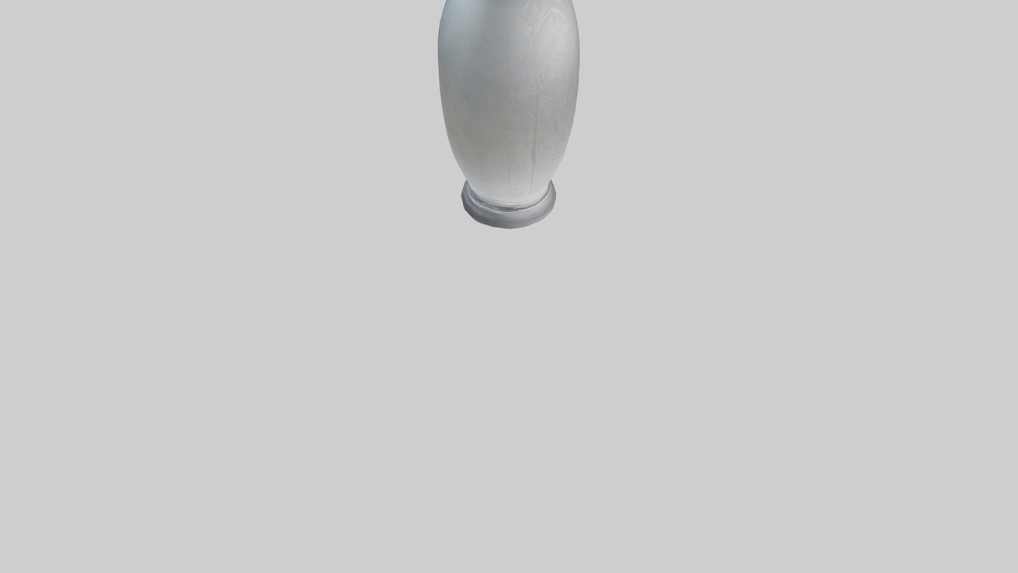Etched glass vase model VR / AR / low-poly