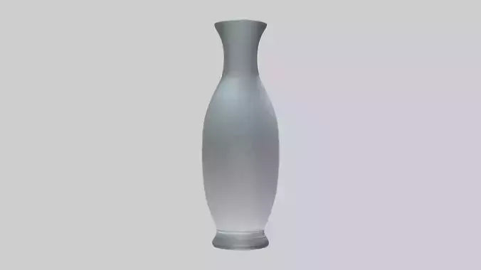 Etched glass vase model VR / AR / low-poly