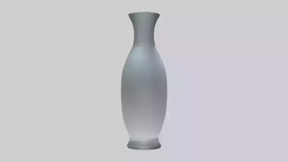 Etched glass vase model VR / AR / low-poly