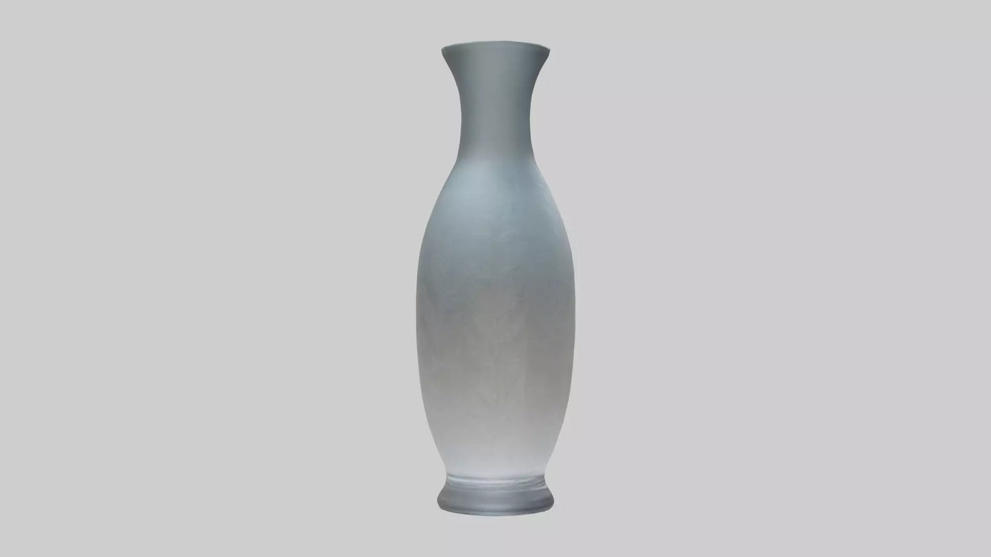 Etched glass vase model VR / AR / low-poly