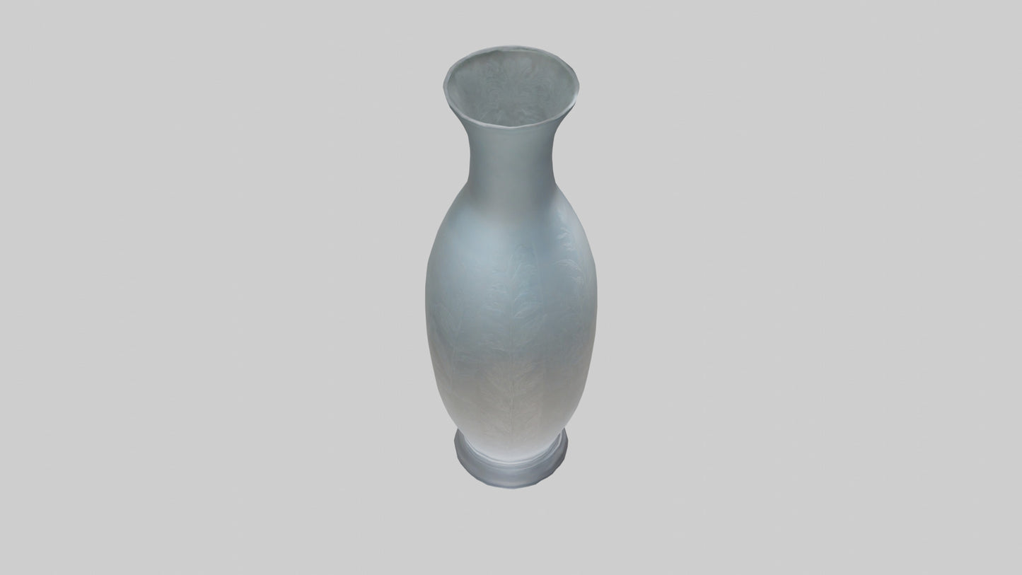 Etched glass vase model VR / AR / low-poly