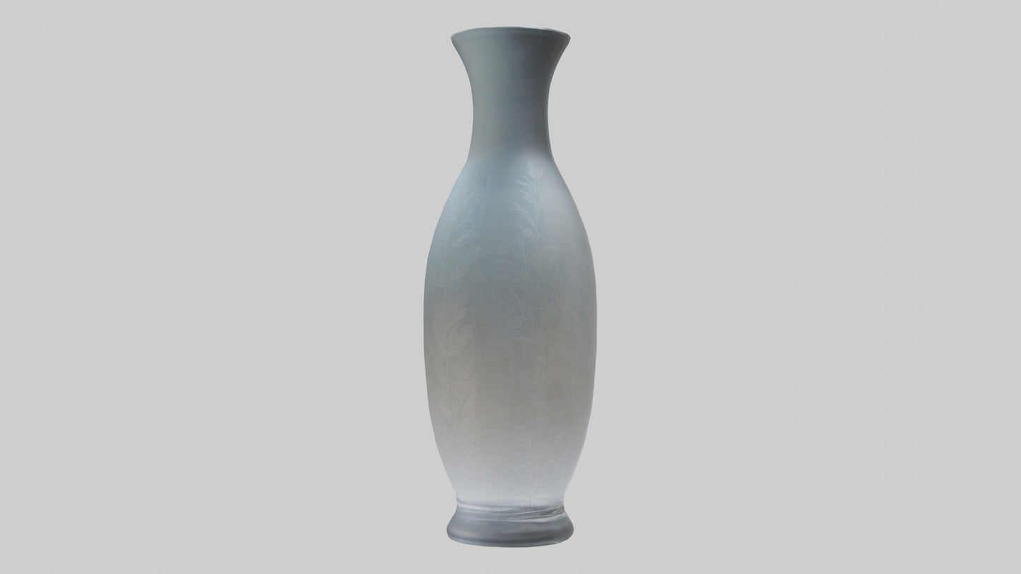 Etched glass vase model VR / AR / low-poly