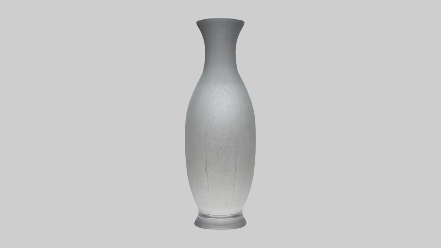 Etched glass vase model VR / AR / low-poly