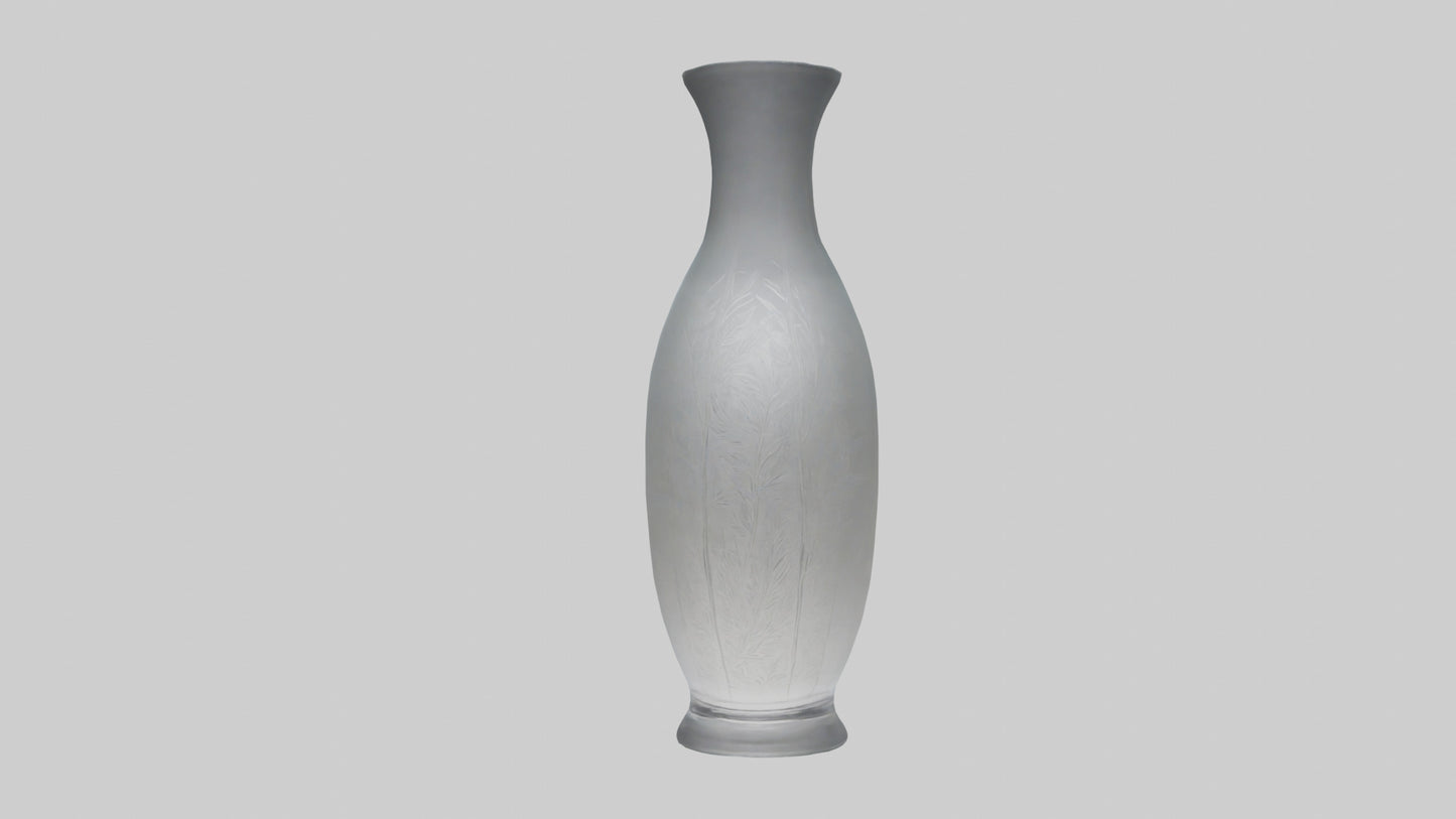 Etched glass vase model VR / AR / low-poly