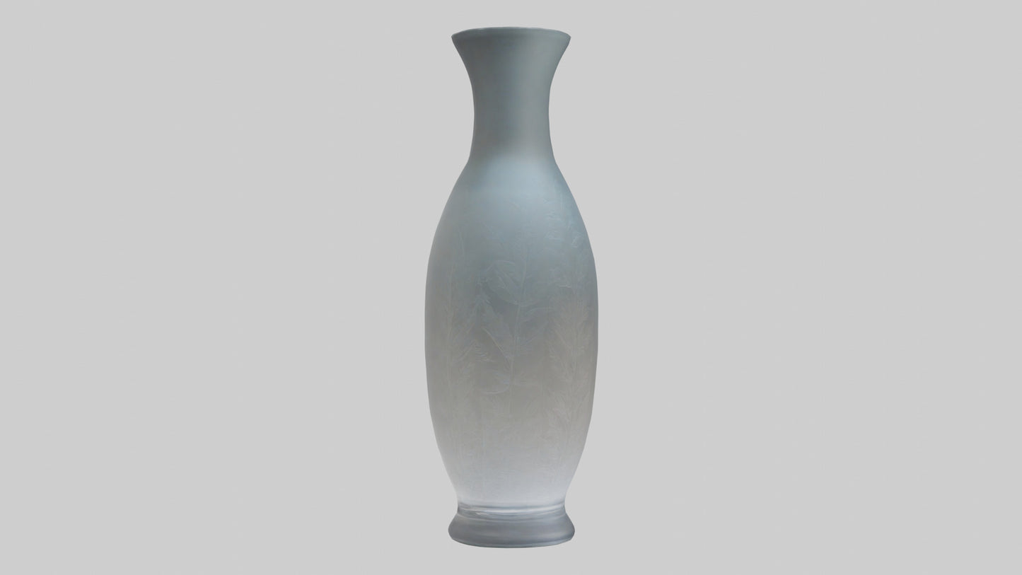 Etched glass vase model VR / AR / low-poly