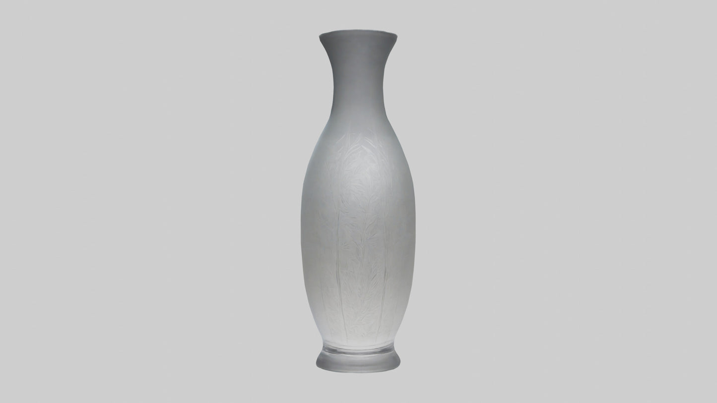 Etched glass vase model VR / AR / low-poly
