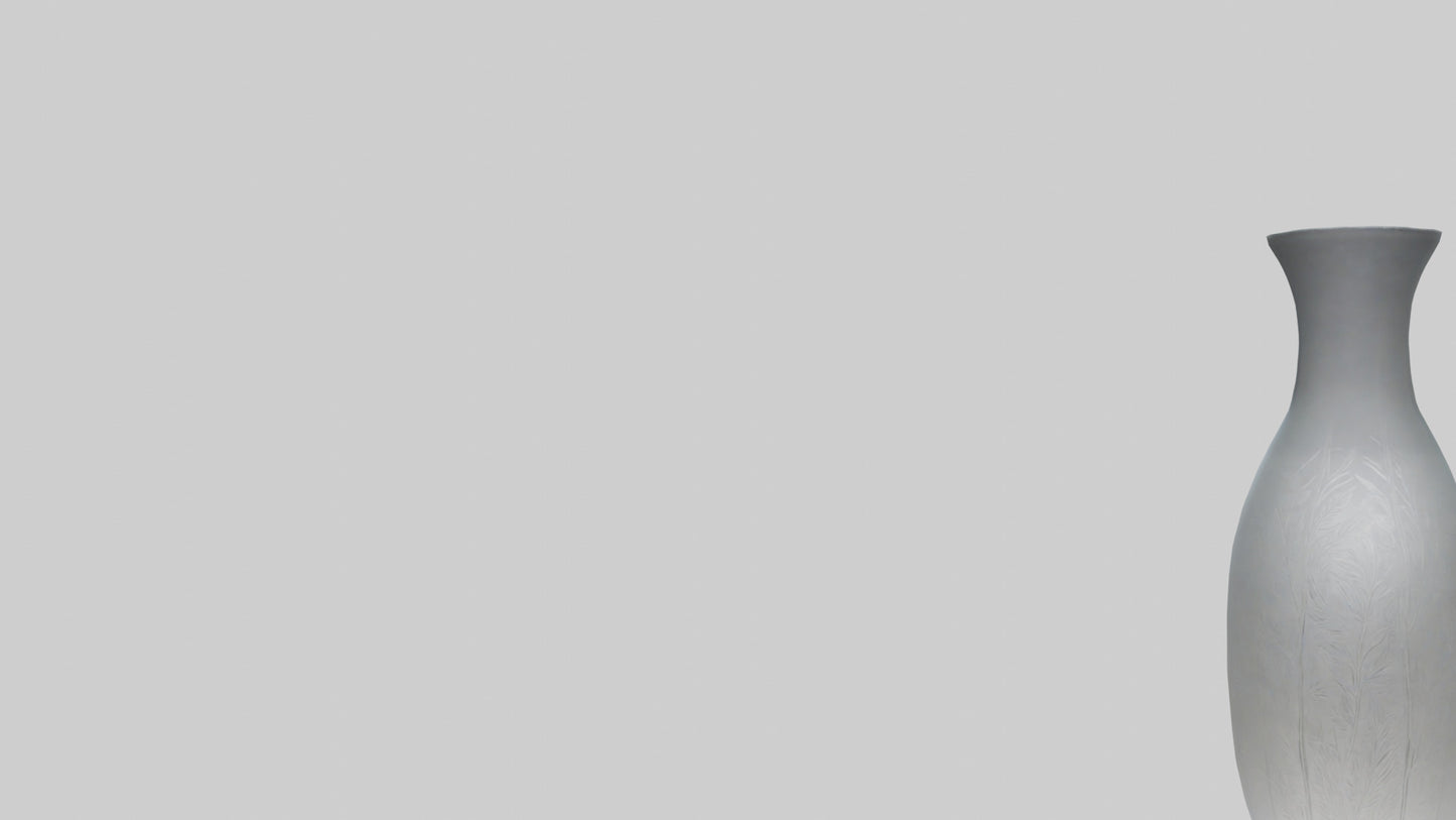 Etched glass vase model VR / AR / low-poly