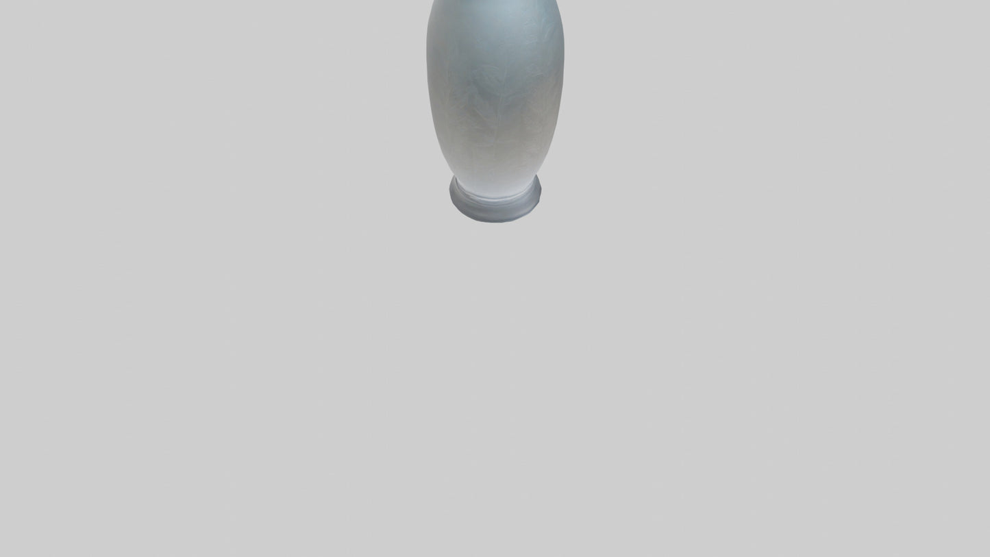 Etched glass vase model VR / AR / low-poly