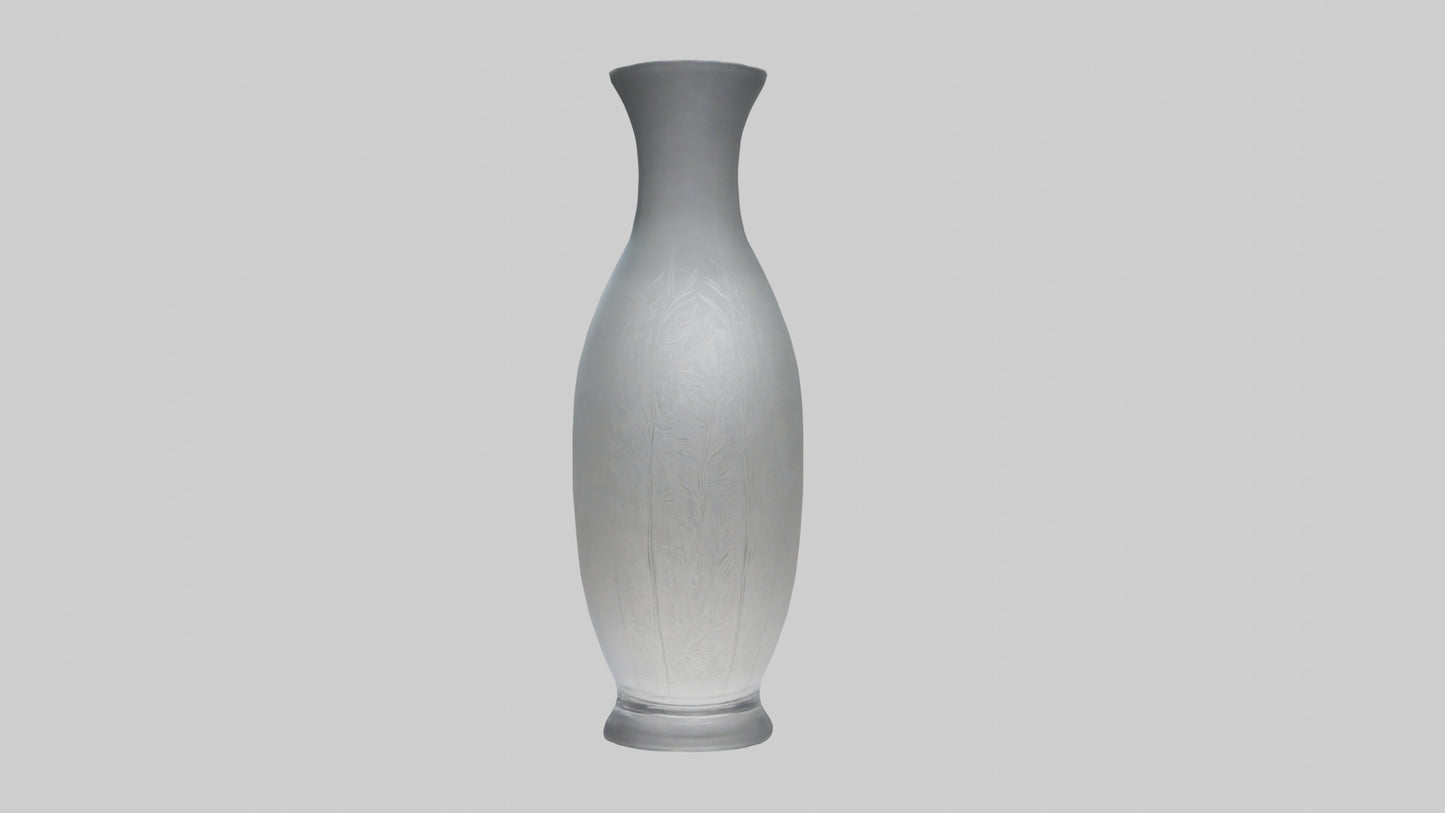 Etched glass vase model VR / AR / low-poly
