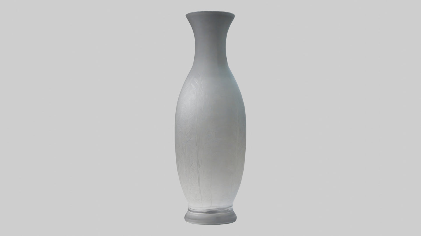 Etched glass vase model VR / AR / low-poly