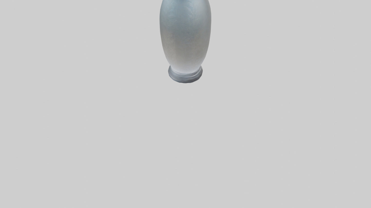 Etched glass vase model VR / AR / low-poly