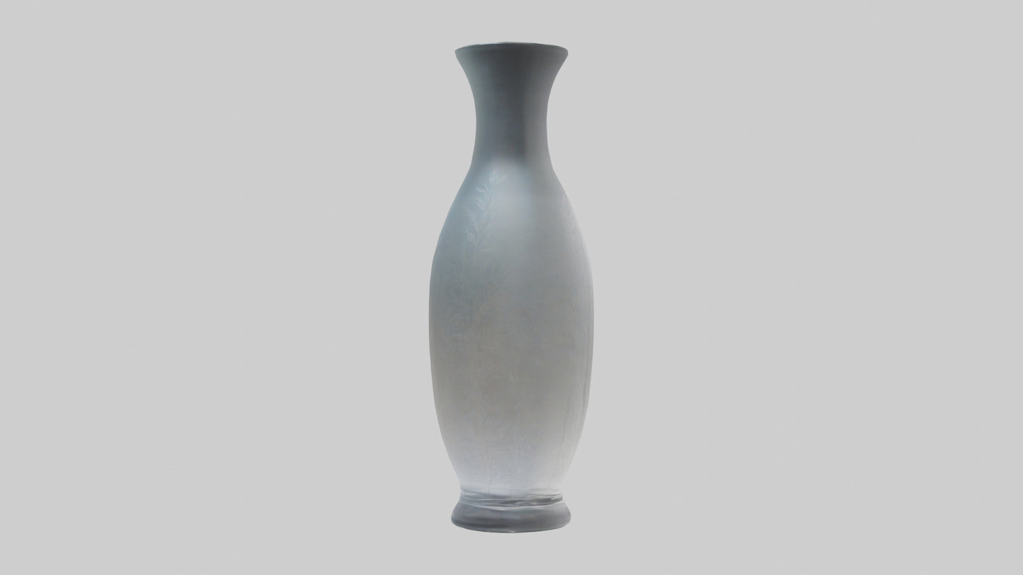 Etched glass vase model VR / AR / low-poly
