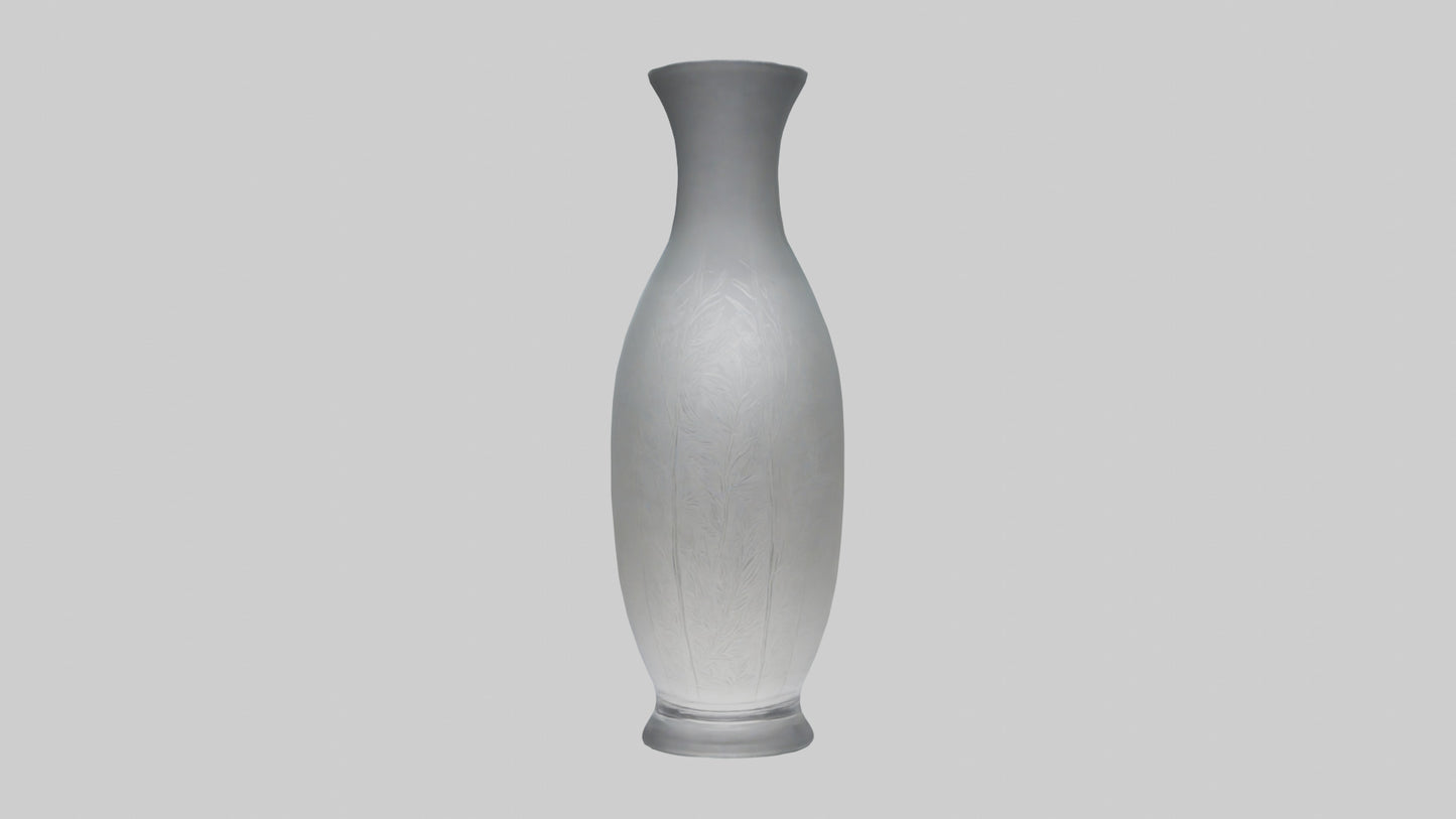 Etched glass vase model VR / AR / low-poly