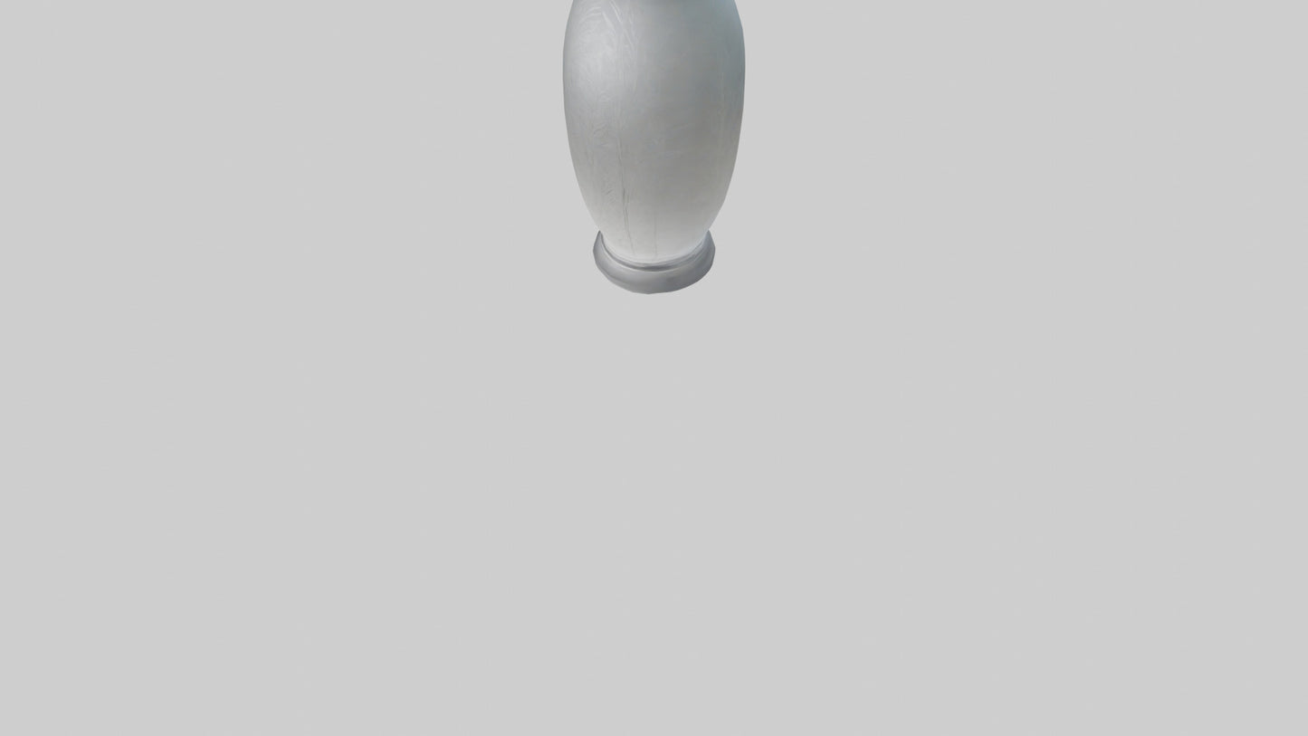 Etched glass vase model VR / AR / low-poly