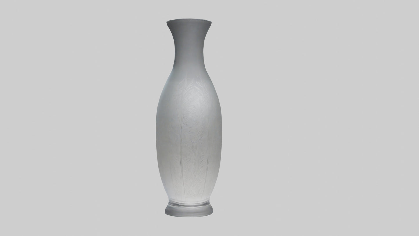 Etched glass vase model VR / AR / low-poly