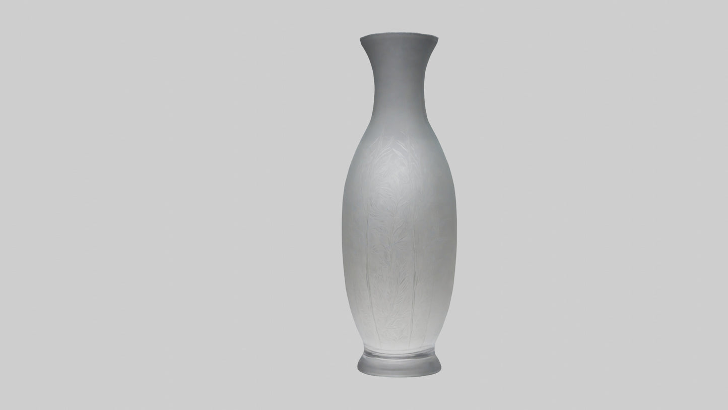 Etched glass vase model VR / AR / low-poly