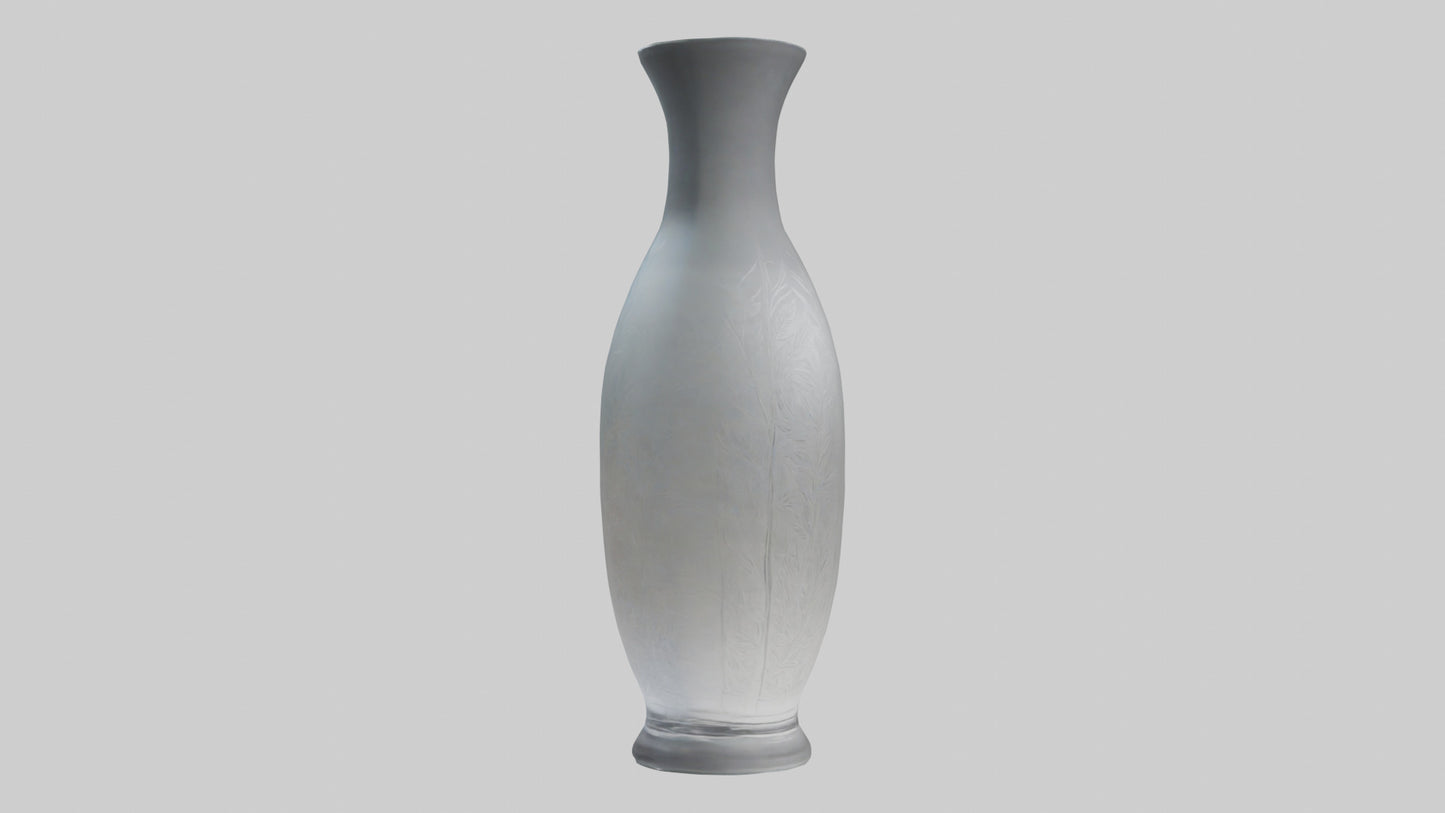 Etched glass vase model VR / AR / low-poly