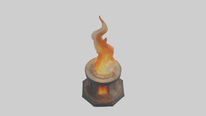 3D model Eternal Flame model VR / AR / low-poly