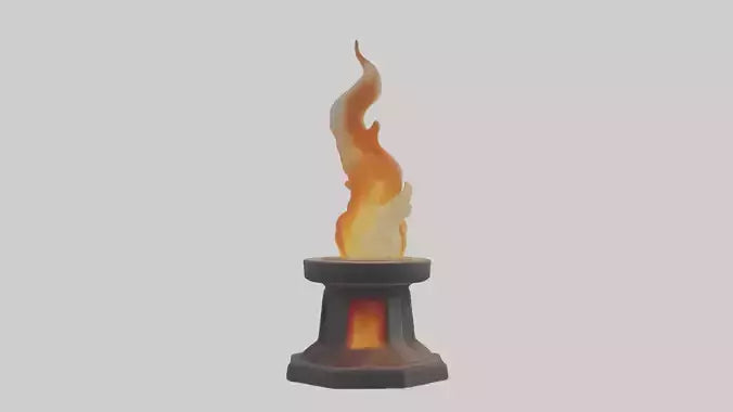 3D model Eternal Flame model VR / AR / low-poly