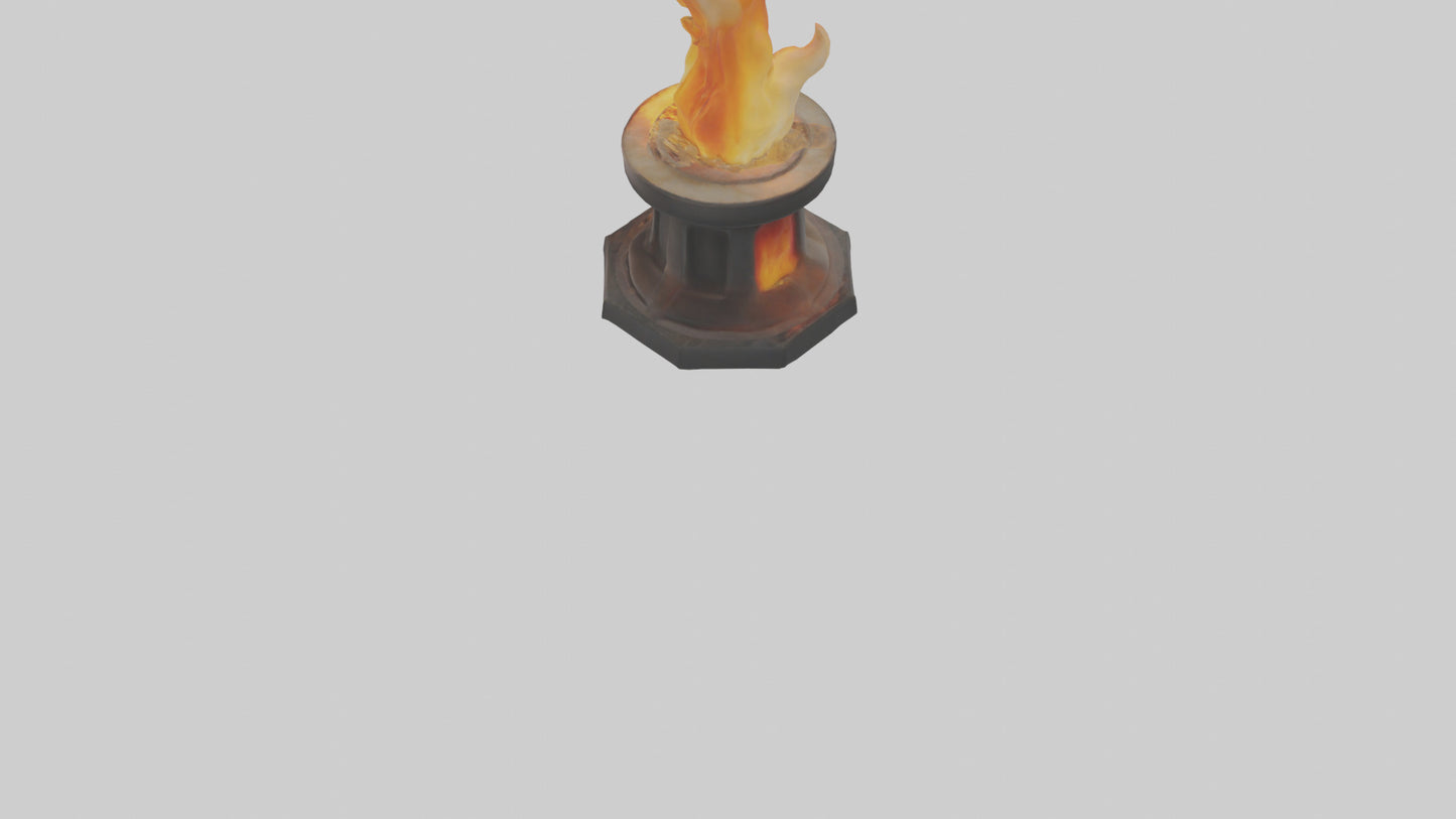 3D model Eternal Flame model VR / AR / low-poly
