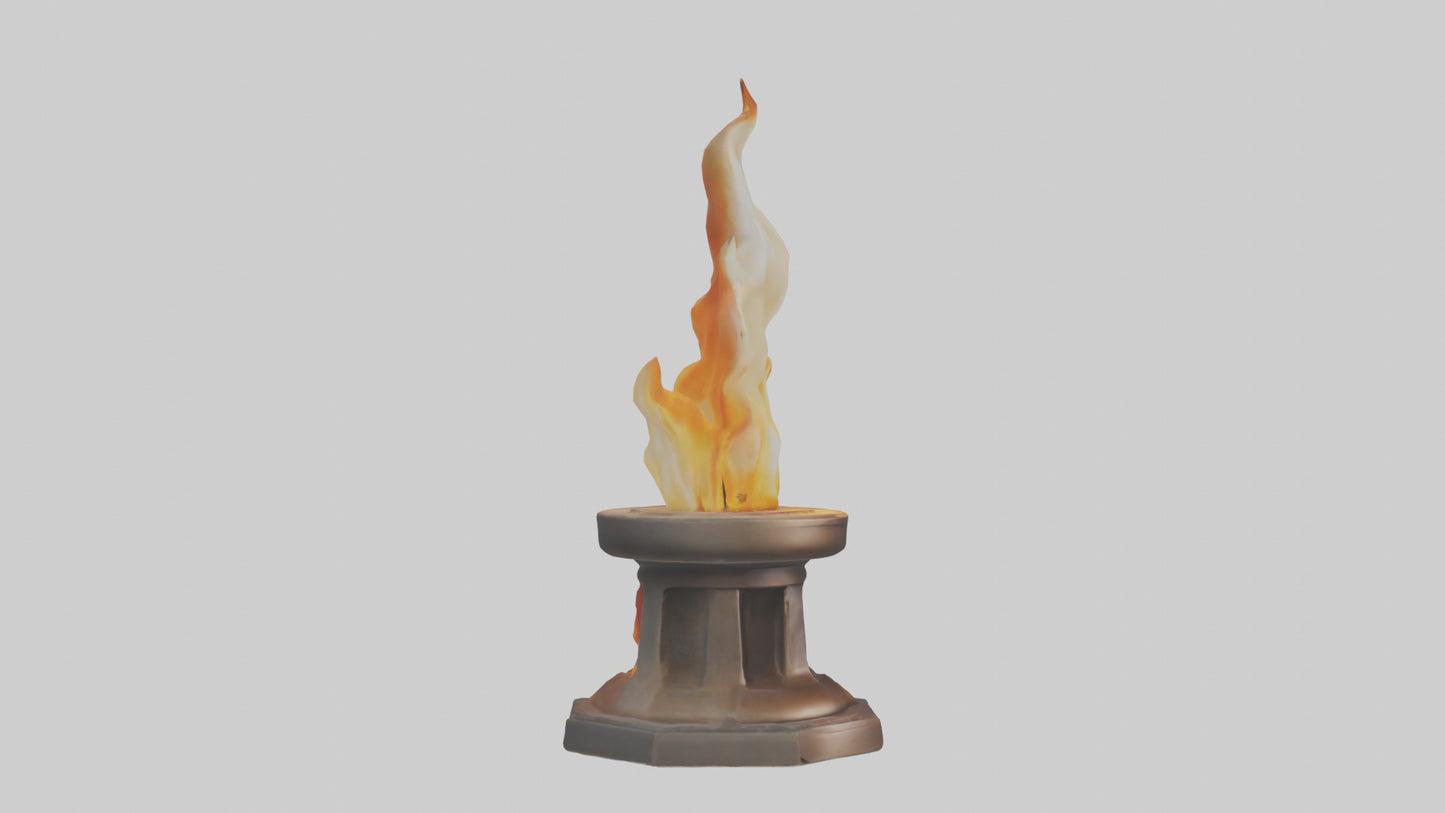 3D model Eternal Flame model VR / AR / low-poly