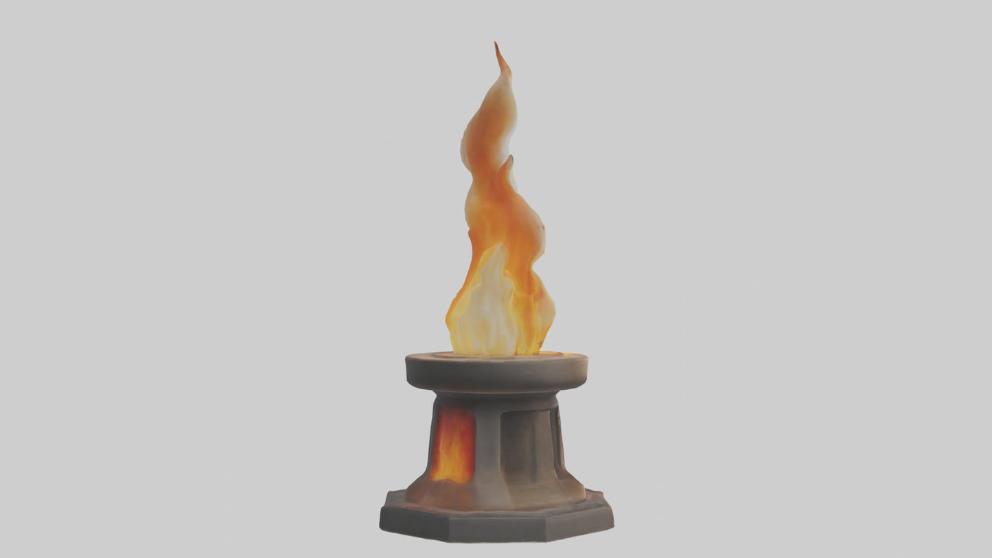 3D model Eternal Flame model VR / AR / low-poly
