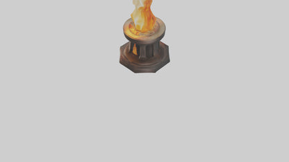 3D model Eternal Flame model VR / AR / low-poly