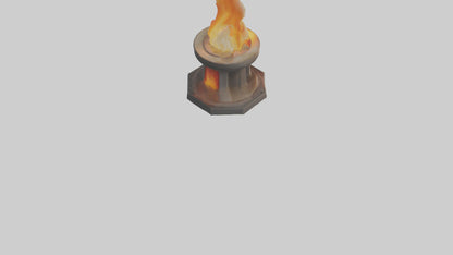 3D model Eternal Flame model VR / AR / low-poly
