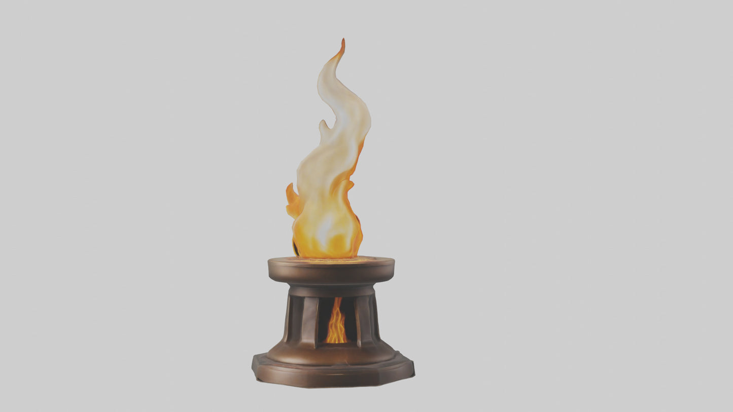 3D model Eternal Flame model VR / AR / low-poly