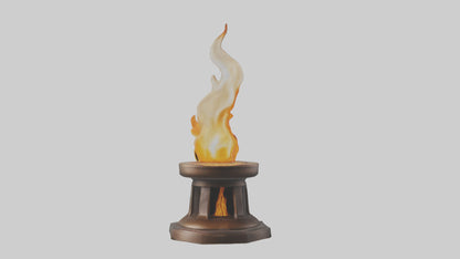 3D model Eternal Flame model VR / AR / low-poly