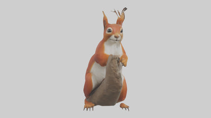3D model Eurasian Red Squirrel climbing model VR / AR / low-poly