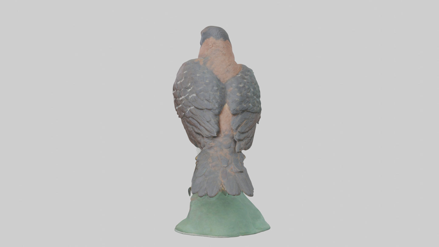 Eurasian Sparrowhawk statue model VR / AR / low-poly