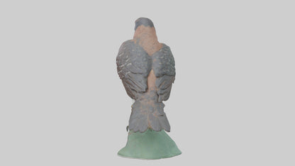 Eurasian Sparrowhawk statue model VR / AR / low-poly