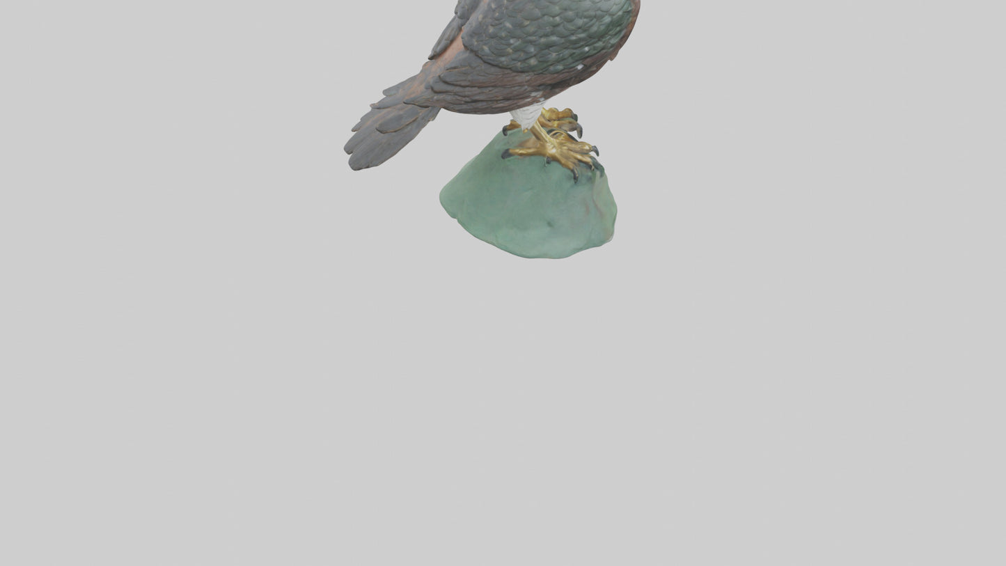 Eurasian Sparrowhawk statue model VR / AR / low-poly