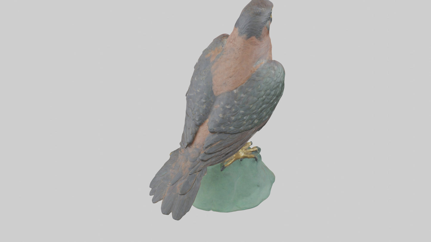 Eurasian Sparrowhawk statue model VR / AR / low-poly
