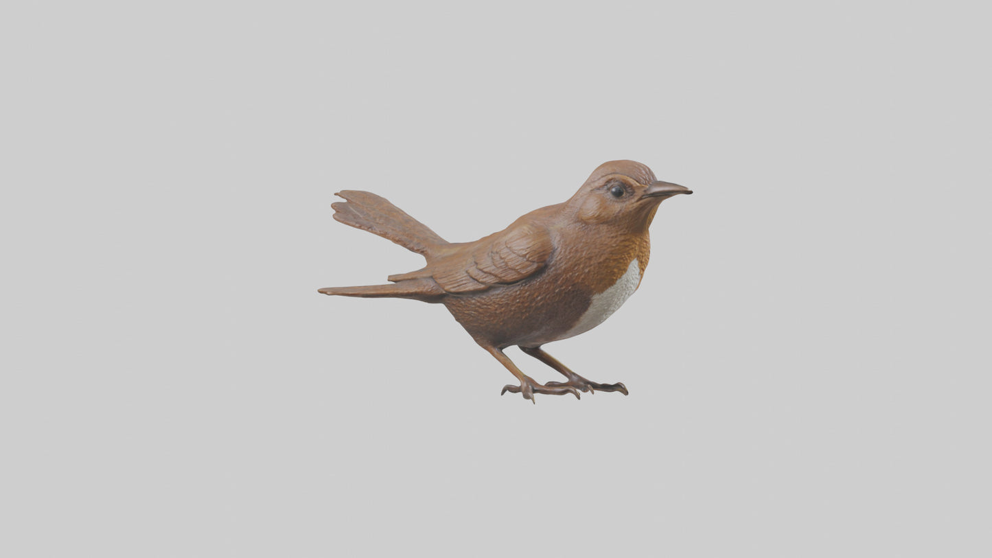 Eurasian Wren statue model VR / AR / low-poly