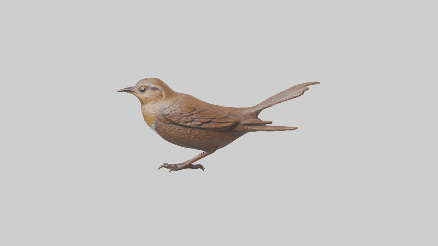 Eurasian Wren statue model VR / AR / low-poly