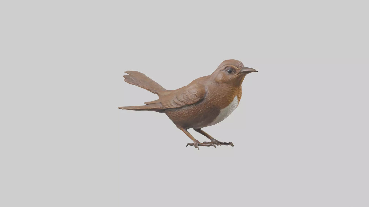 Eurasian Wren statue model VR / AR / low-poly