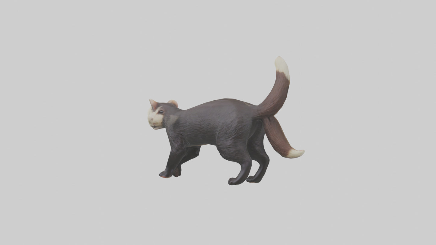 European Polecat hunting model 3D model