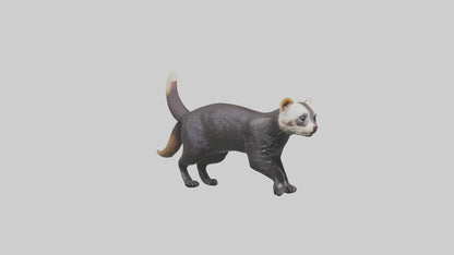 European Polecat hunting model 3D model