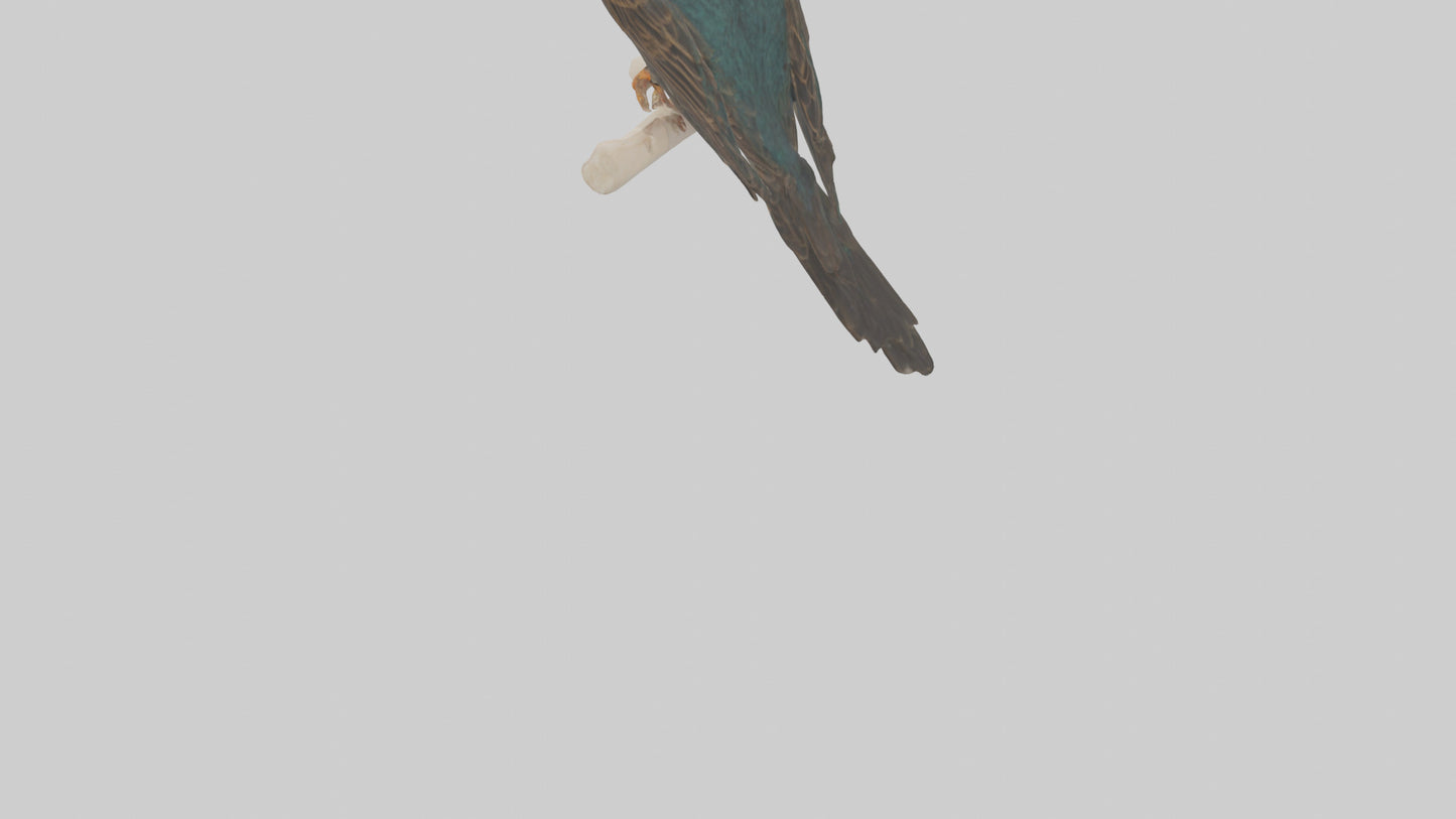 European Starling perched model 3D model