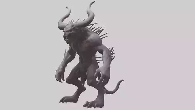 3D model Evil beast model VR / AR / low-poly