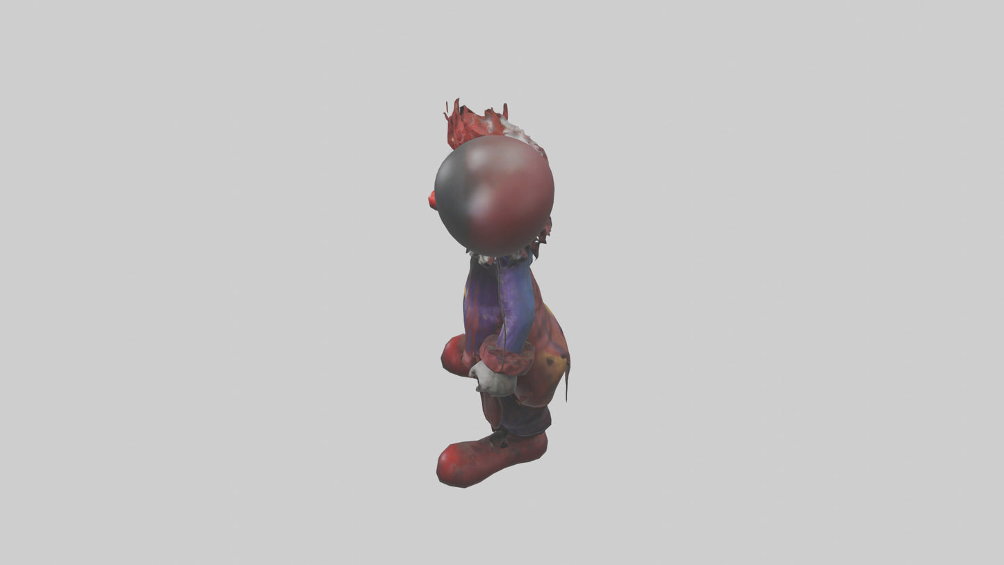 Evil clown model VR / AR / low-poly