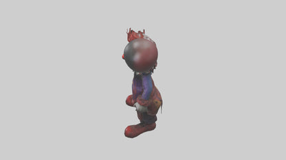 Evil clown model VR / AR / low-poly