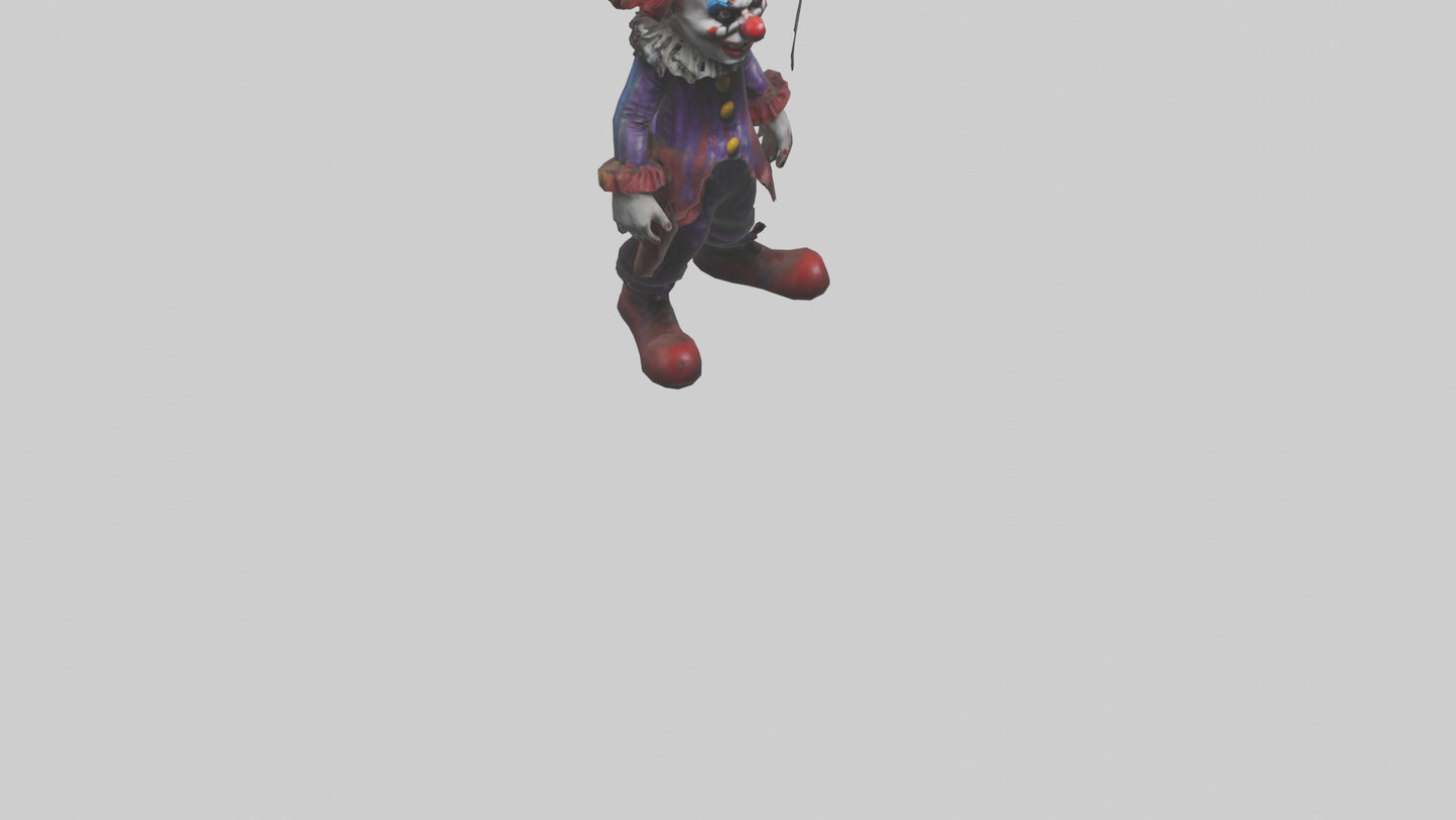 Evil clown model VR / AR / low-poly