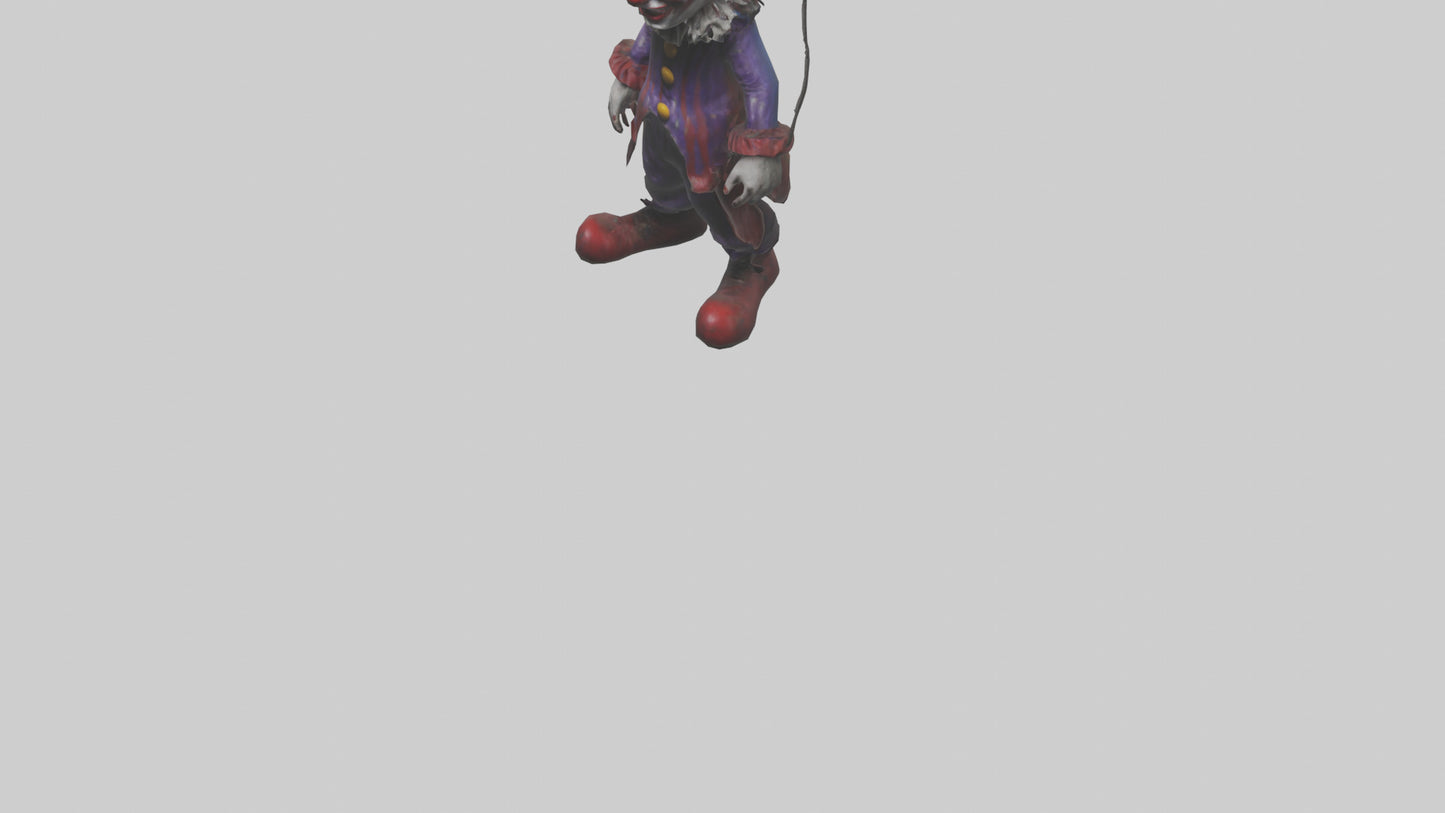 Evil clown model VR / AR / low-poly