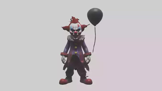 Evil clown model VR / AR / low-poly