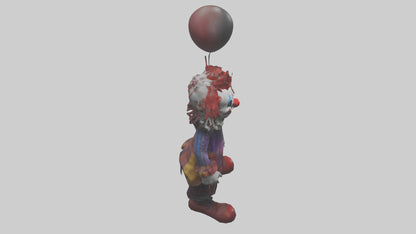 Evil clown model VR / AR / low-poly