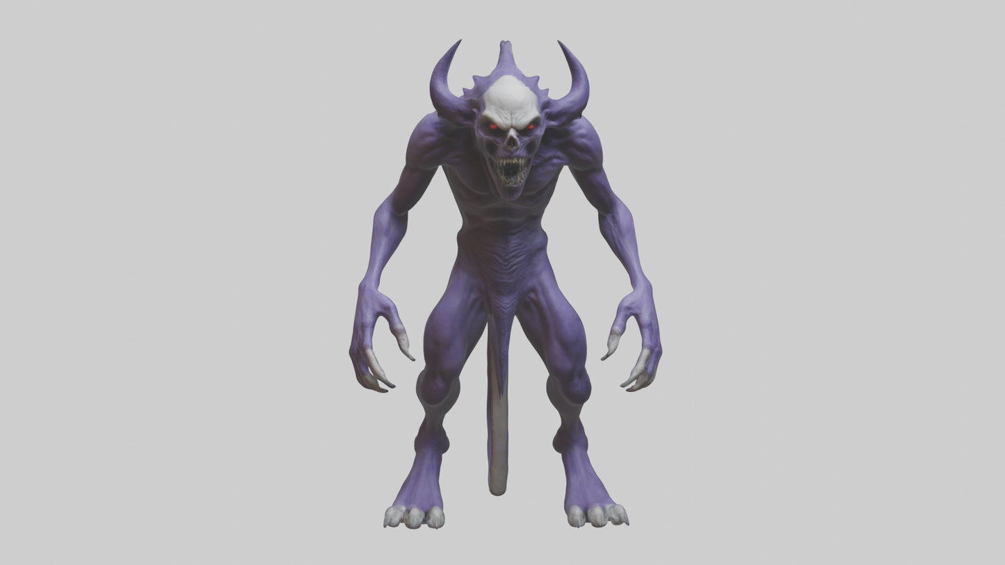 Evil shapeshifter model VR / AR / low-poly